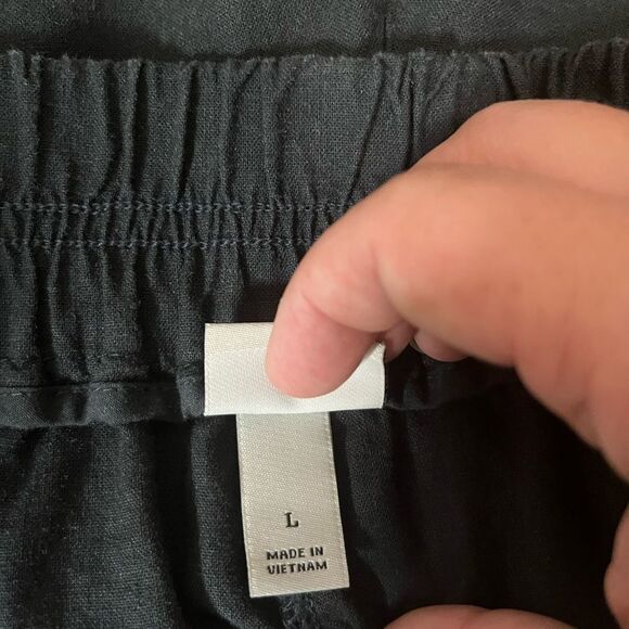 A new day Black Pull On Linen Blend Shorts Size L - Picture 4 of 6
